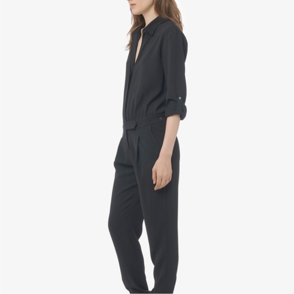 Vince Black Ling Sleeve Jumpsuit